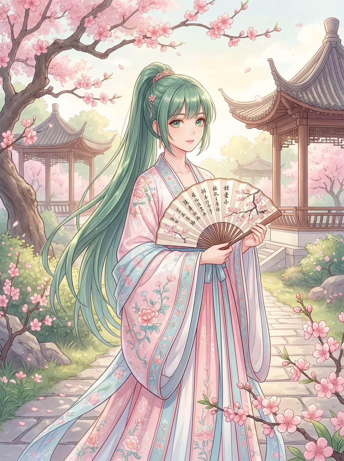 抖荫短视频动漫美图-汉服少女