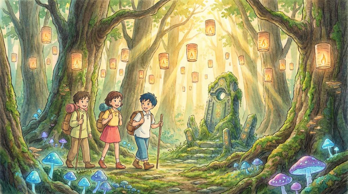 抖荫短视频动漫教程-森灵秘境